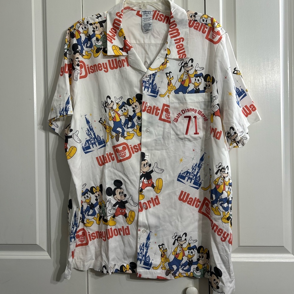 Disney World 50th Anniversary Men's Camp Short Sleeve Shirt Size XXL - Picture 2 of 12